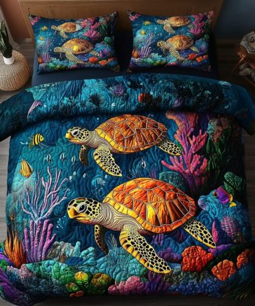 Ocean Wanderer 3-Piece Quilted Bedding Set