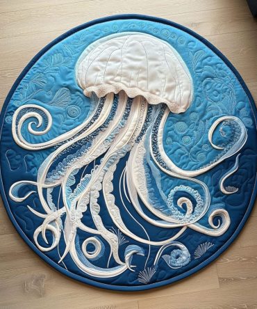 Ocean Whispers Quilted Round Mat