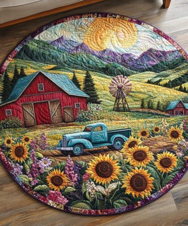 Old Barn Dreams Quilted Round Mat