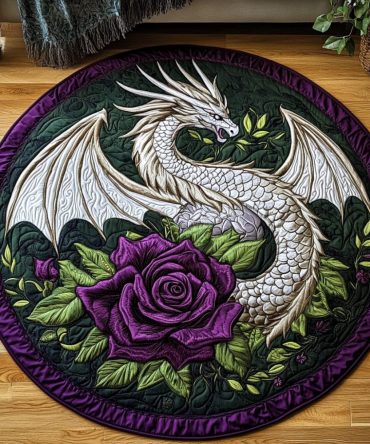 Orb Of The Dragonlord Quilted Round Mat