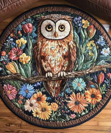 Owl Dreams Quilted Round Mat