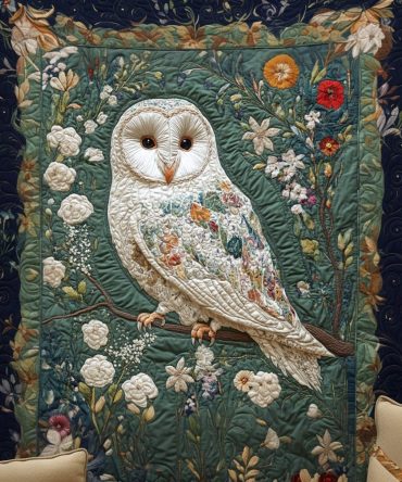 Owl Garden Quilted Blanket