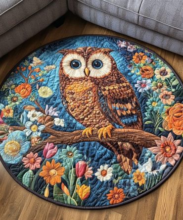 Owl Magic Quilted Round Mat