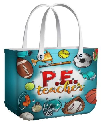Vibrant P.E. Teacher Tote Bag – Perfect Gift For Sports Lovers & Educators