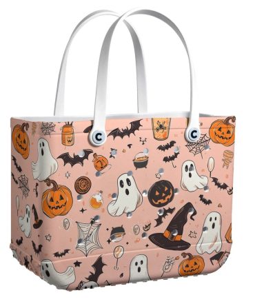 Bucket Tote Bag, Limited Edition Bogg Bag, Beach Bag Ghostly Gala