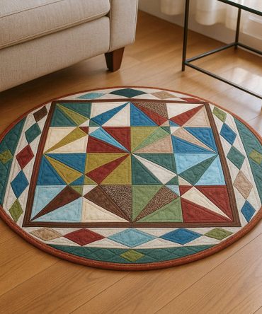 Paddle Pathways Quilted Round Mat