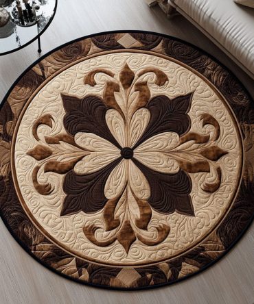 Parisian Grace Quilted Round Mat