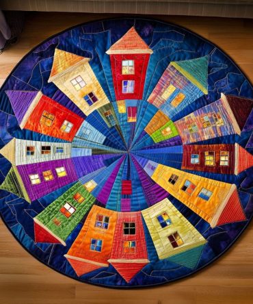 Pastel Morning Quilted Round Mat