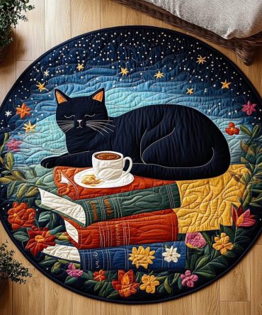 Paws And Whiskers Quilted Round Mat