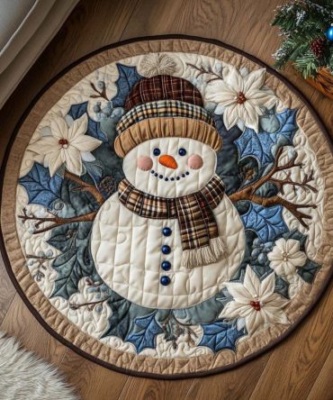 Peace Charm Quilted Round Mat