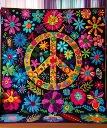 Peaceful Vibes Quilted Blanket