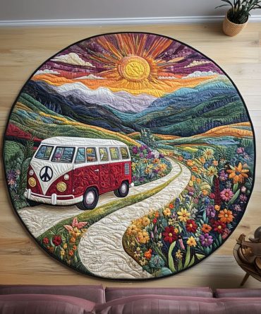 Peaceful Path Quilted Round Mat