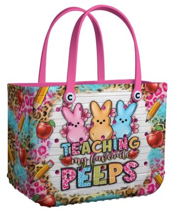 Bucket Tote Bag, Limited Edition Bogg Bag, Beach Bag Peep School