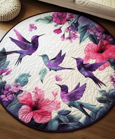 Petal Dance Quilted Round Mat