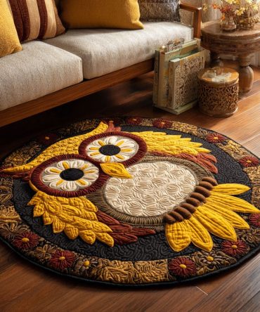 Petal Peek Quilted Round Mat