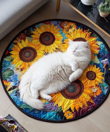 Petal Profusion Quilted Round Mat