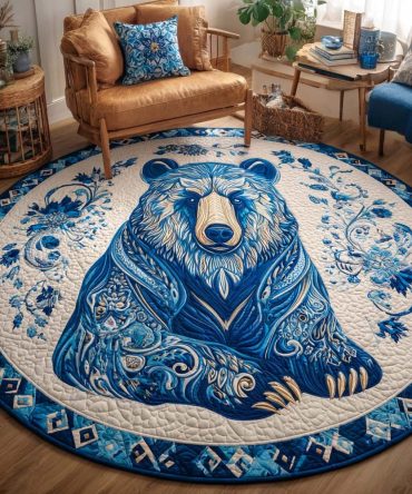 Pine Stalker Quilted Round Mat