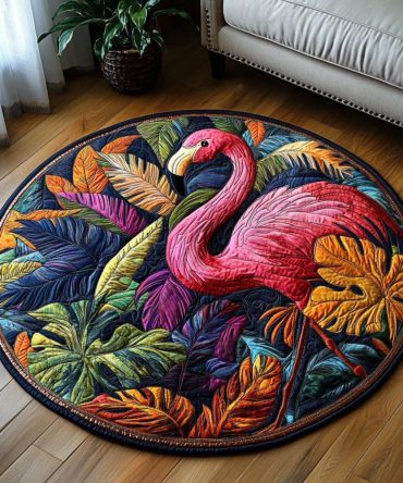 Pink Chillout Quilted Round Mat