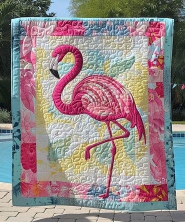 Pink Paradise Quilted Blanket