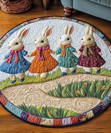 Playful Paws Quilted Round Mat