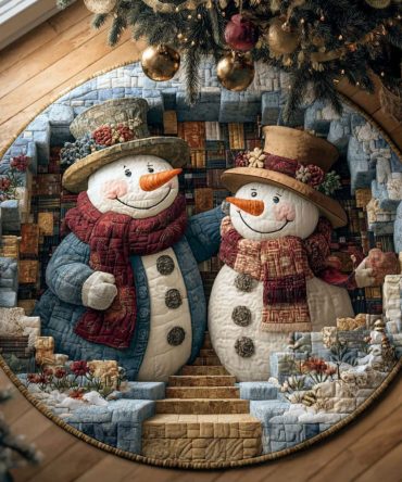 Polar Companions Quilted Round Mat