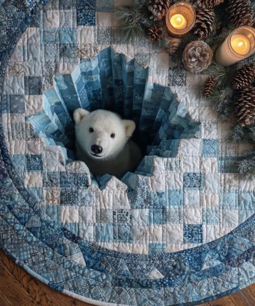 Polar Glow Quilted Round Mat