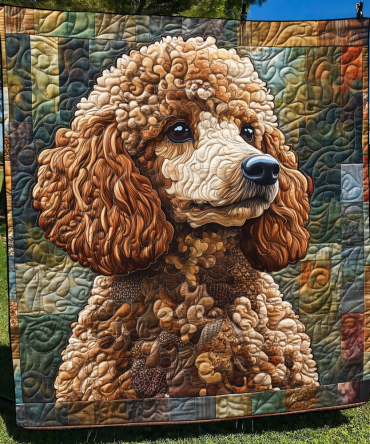Poodle Parade Quilted Blanket