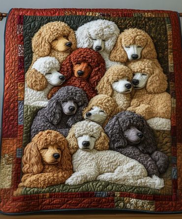 Posh Poodles Quilted Blanket