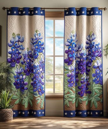 Prairie Blossoms Quilted Curtains