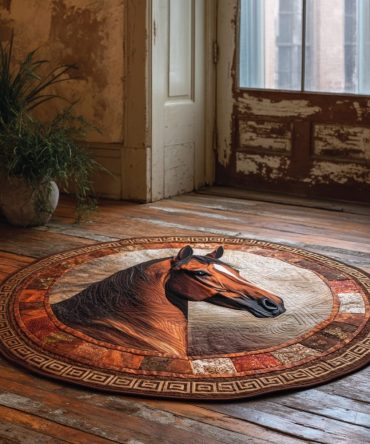 Prairie Gallop Quilted Round Mat
