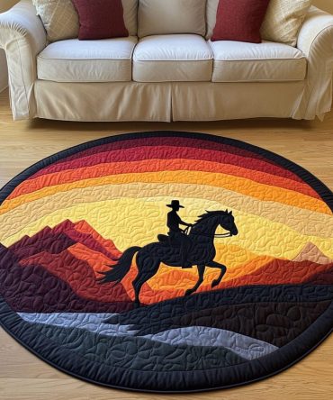 Prairie Ride Quilted Round Mat