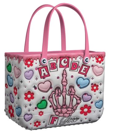 Bucket Tote Bag, Limited Edition Bogg Bag, Beach Bag Pretty Toxic