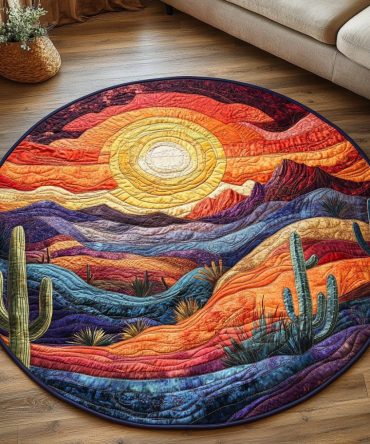 Prickly Paradise Quilted Round Mat