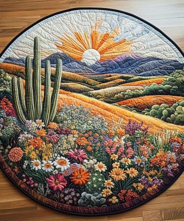 Prickly Perfection Quilted Round Mat