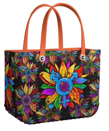 Vibrant Floral Tote Bag - Colorful Sunflower Design, Eco-Friendly, Spacious & Stylish For Everyday Use
