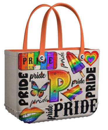 Bucket Tote Bag, Limited Edition Bogg Bag, Beach Bag Pride Colors