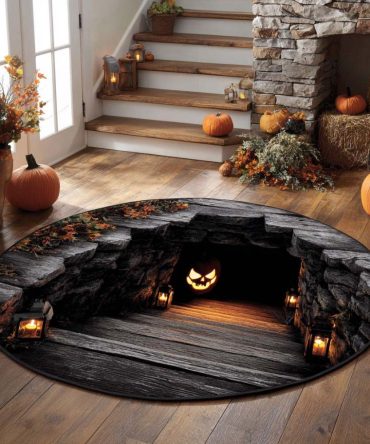 Pumpkin Passage Quilted Round Mat