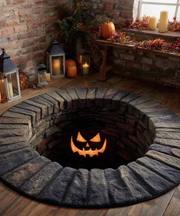 Pumpkin Well Quilted Round Mat