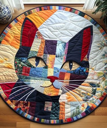 Purring Comfort Zone Quilted Round Mat