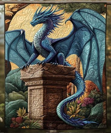 Quicksilver Breath Quilted Blanket