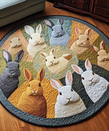 Rabbit Lane Quilted Round Mat