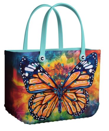 Bucket Tote Bag, Limited Edition Bogg Bag, Beach Bag Radiant Monarch
