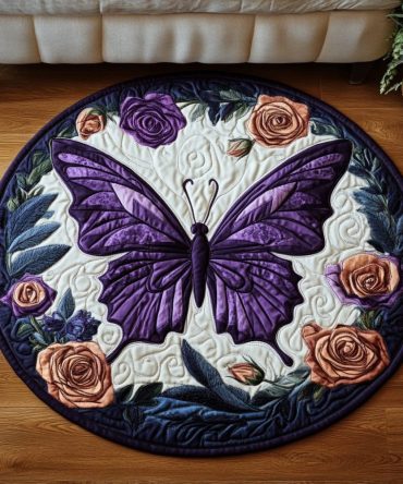 Radiant Flight Quilted Round Mat