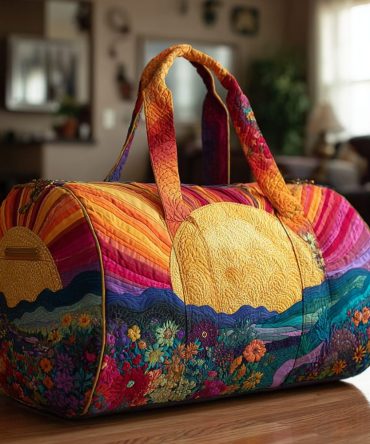 Radiant Path Quilted Duffle Bag - Stylish Travel Companion for Gym, Weekend Getaways, and More