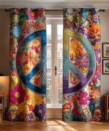 Radiant Peace Path Quilted Curtains