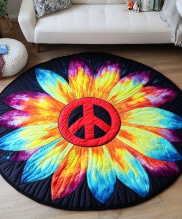 Radiant Peace Quilted Round Mat