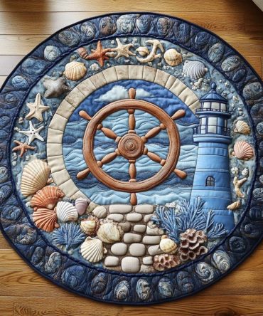 Radiant Shore Quilted Round Mat