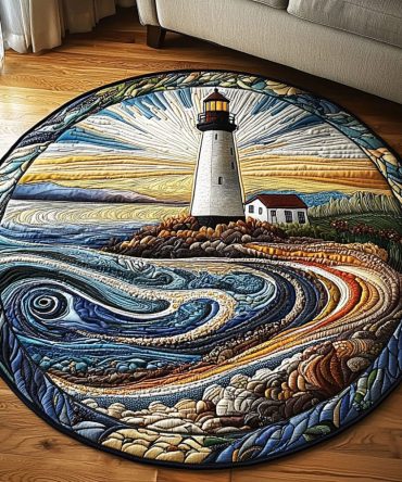Radiant Waves Quilted Round Mat