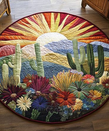 Radiant Wilds Quilted Round Mat