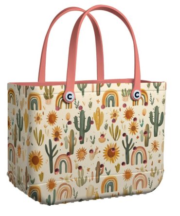 Bucket Tote Bag, Limited Edition Bogg Bag, Beach Bag Rainbow Desert